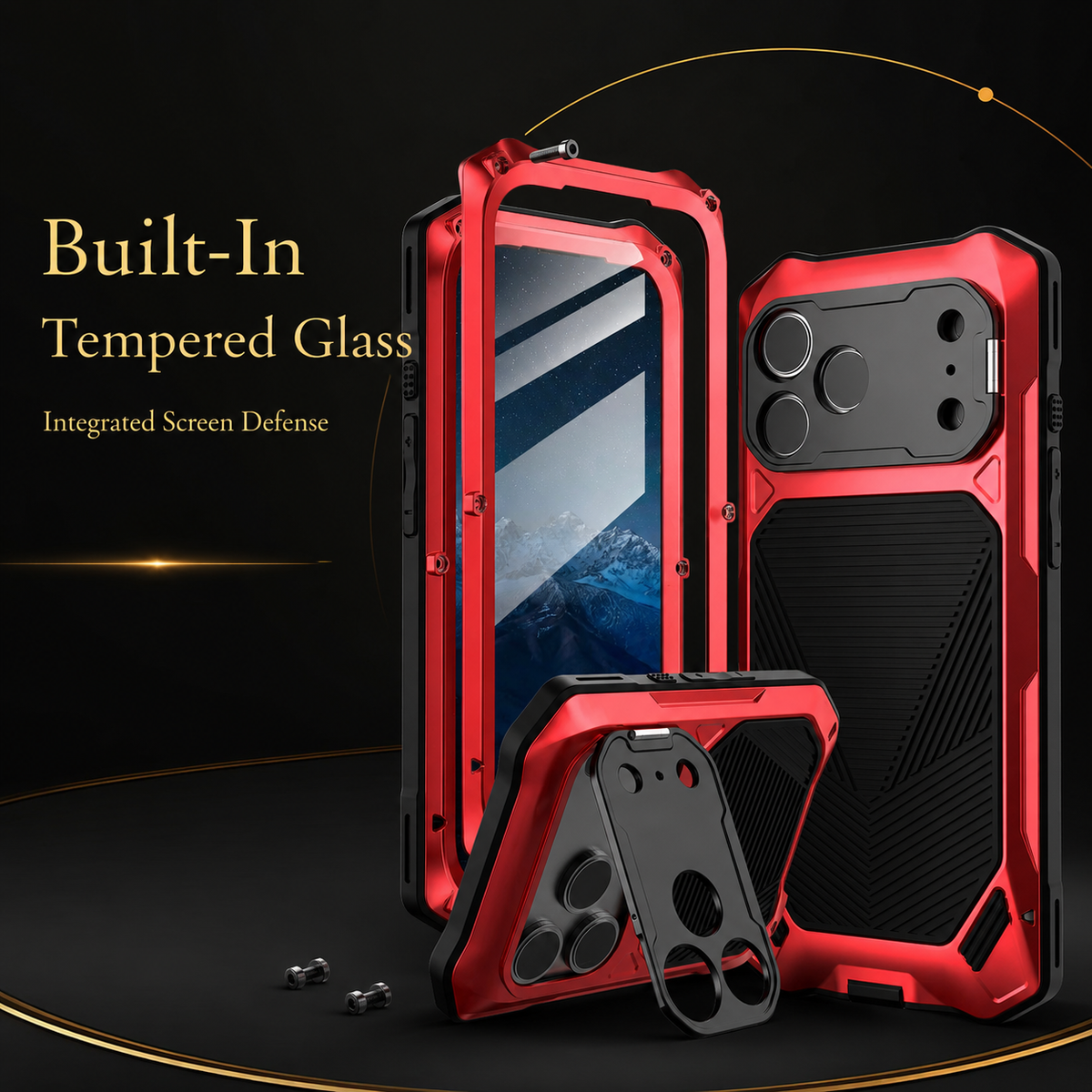 Metal Phone Case with Integrated Screen Protection for iPhone 17 Series Air Version, Full Protection | Sansoti