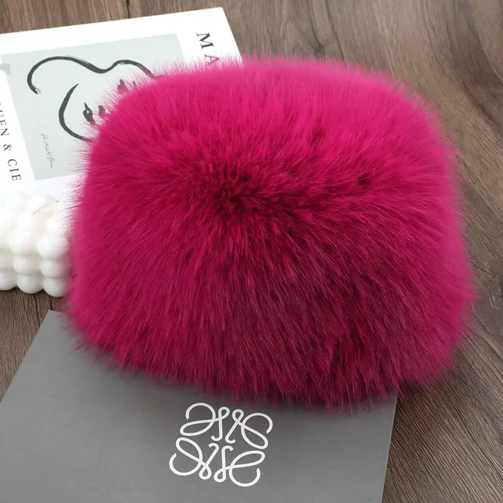 Winter Hat Faux Fur Women Men Unisex Warm Fleece Lining Ear Flaps Windproof Snow Outdoor Winter | Sansoti