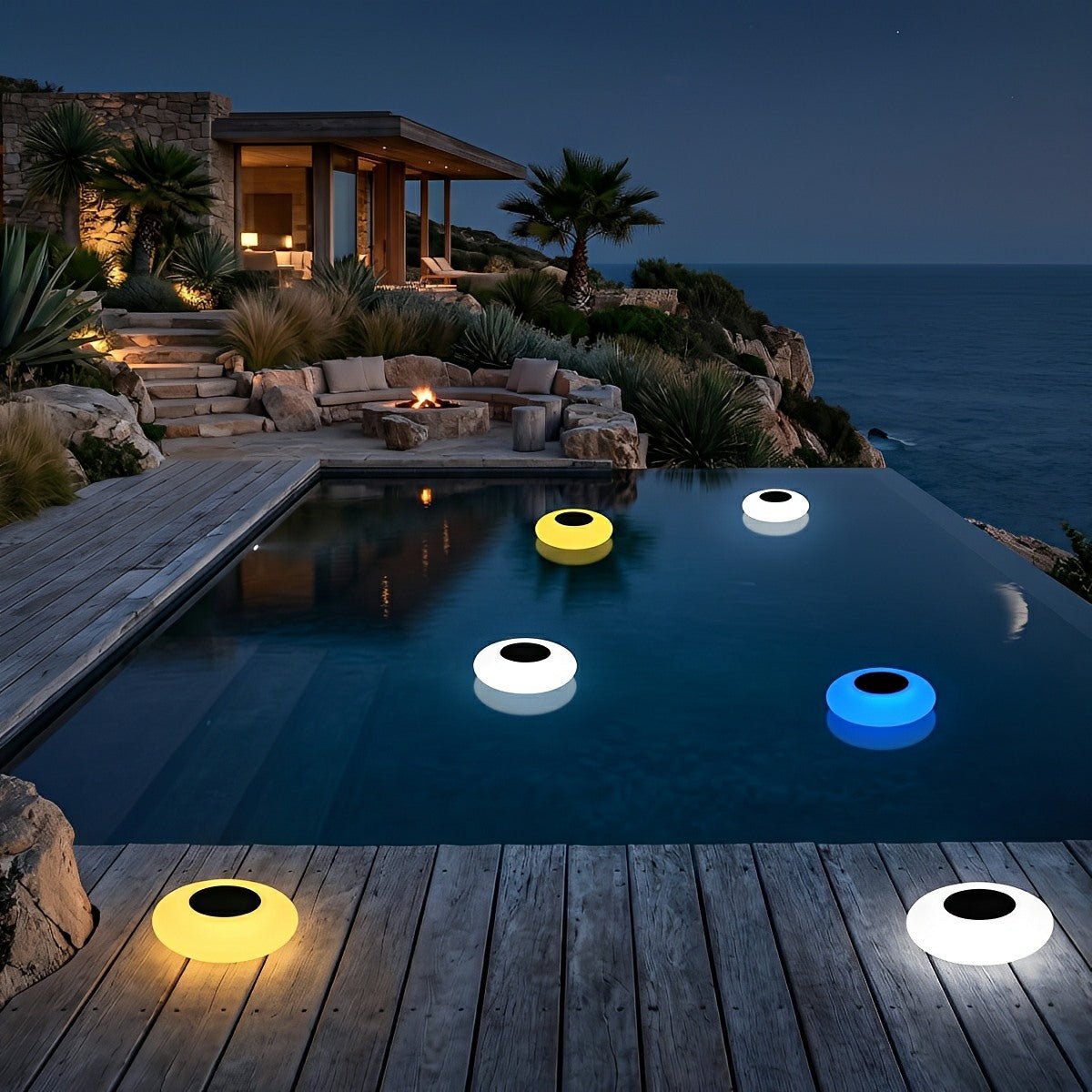 Schwimmende Poolkugel RGB-LED-Solarwasserlampe, Teichbeleuchtung, kabellos, mit Fernbedienung, Gartenambiente | Sansoti