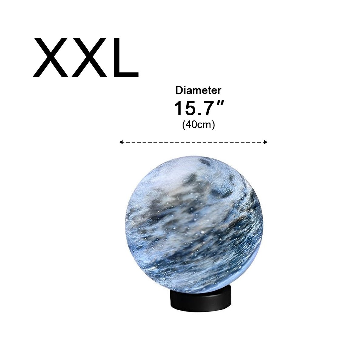 Außenlampe Pfostenkopf Kugel Glas Marmoroptik Warmweiß Garten Einfahrt Tor Villa Außenbeleuchtung Sockellampe E27 IP54 Gartenlampe Stimmungsbeleuchtung | Restfield