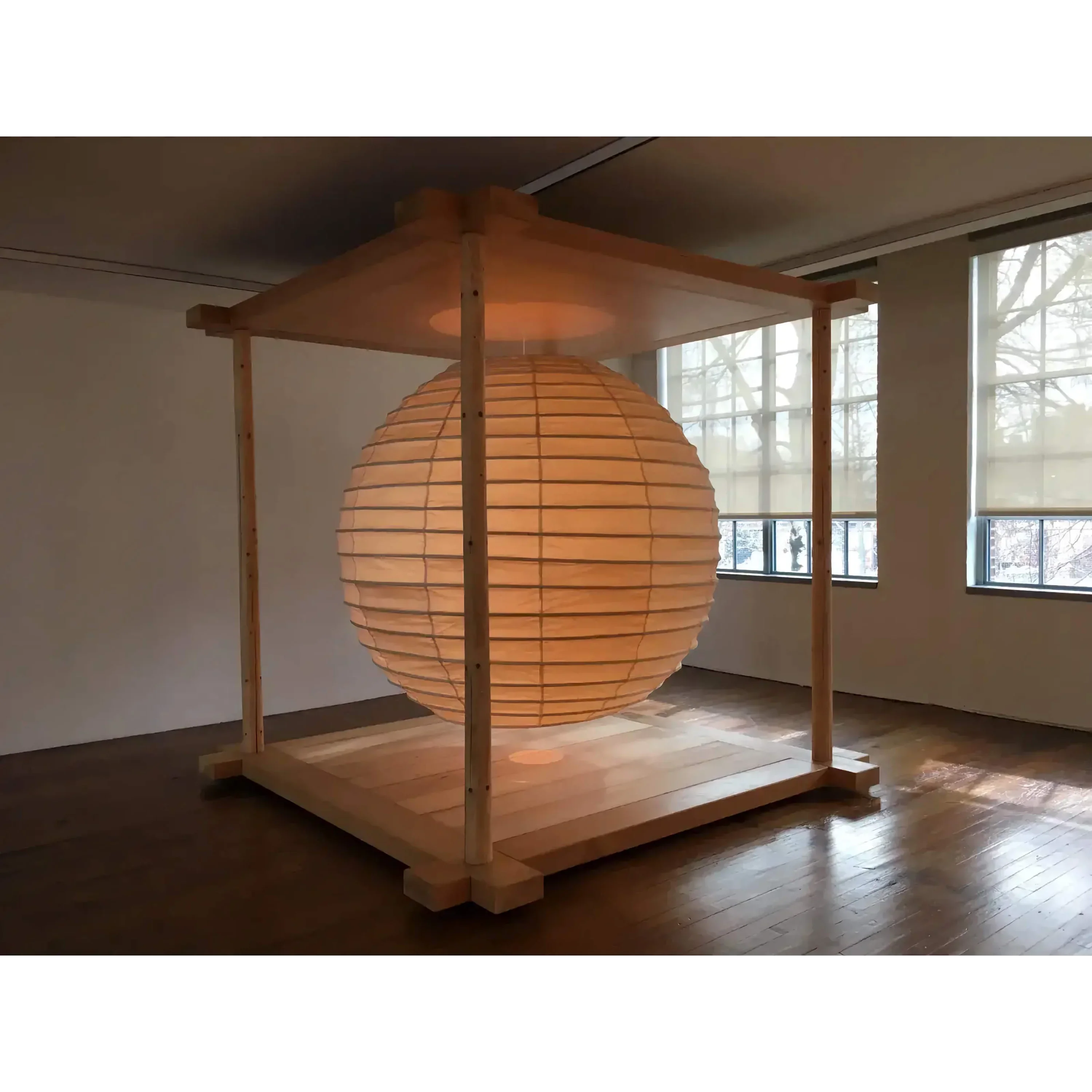 Hängelampe Reispapier Wabi-Sabi Japandi Minimalistisch Weiß Warmes Licht Wohnzimmer Schlafzimmer | Restfield