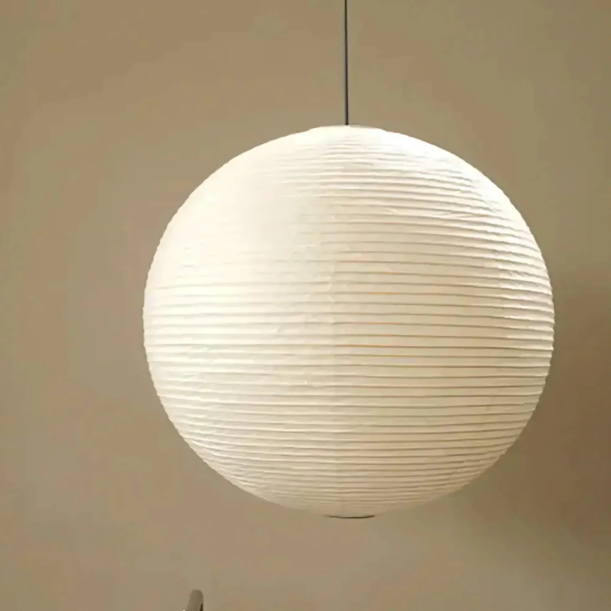 Hängelampe Reispapier Wabi-Sabi Japandi Minimalistisch Weiß Warmes Licht Wohnzimmer Schlafzimmer | Restfield