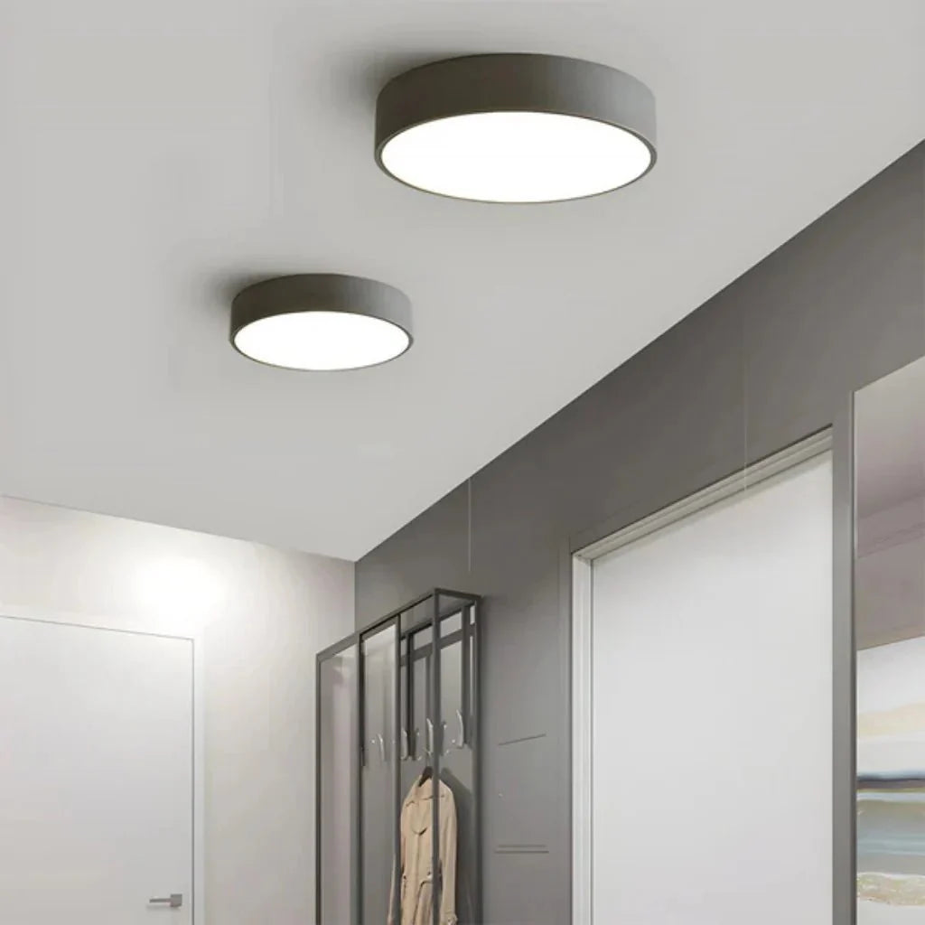 Runde Deckenleuchte Ultra-Slim 5 cm LED Farbenfroh Moderne Deckenbeleuchtung Wohnzimmer Schlafzimmer Kinderzimmer | Sansoti