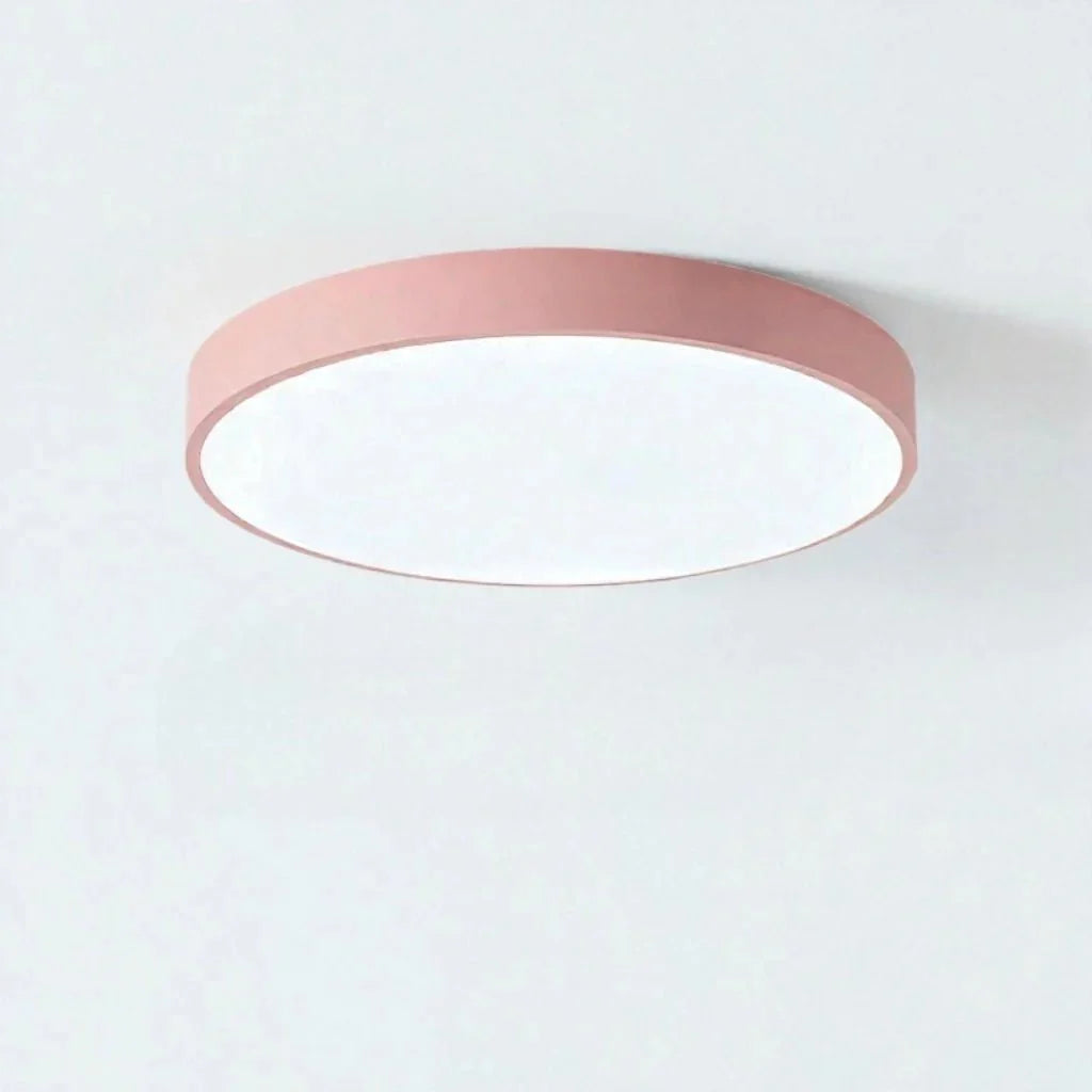 Runde Deckenleuchte Ultra-Slim 5 cm LED Farbenfroh Moderne Deckenbeleuchtung Wohnzimmer Schlafzimmer Kinderzimmer | Sansoti