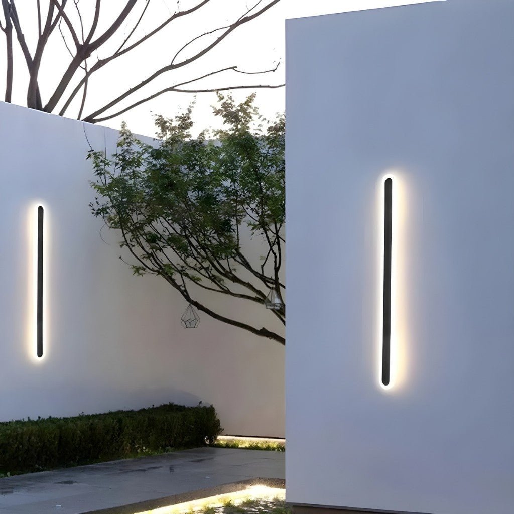 Aluminium Buitenwandlamp Afgeronde Randen IP65 LED Verlichting Gevel Entree Tuin Balkon Zwart Wit Goud | Sansoti