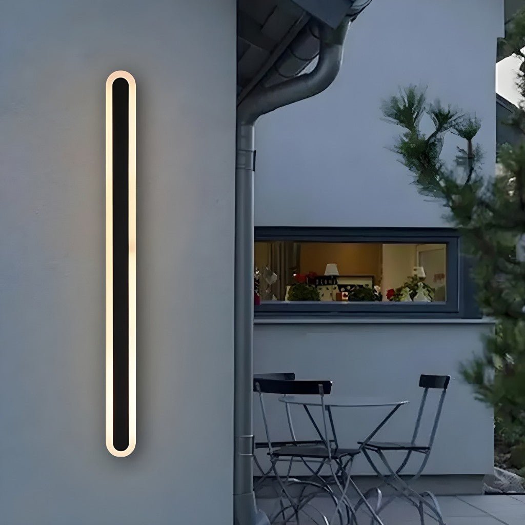 Aluminium Buitenwandlamp Afgeronde Randen IP65 LED Verlichting Gevel Entree Tuin Balkon Zwart Wit Goud | Sansoti