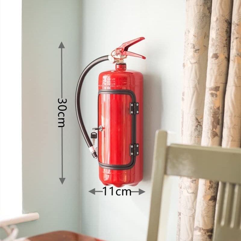 Dekorativer Getränkespender im Feuerlöscherdesign Rot ABS 30x11cm Party Bar Getränkebehälter Einzigartiges Design | Sansoti