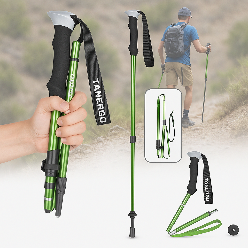 Bâtons de marche réglables pliables 110-135cm légers trekking | Restfield