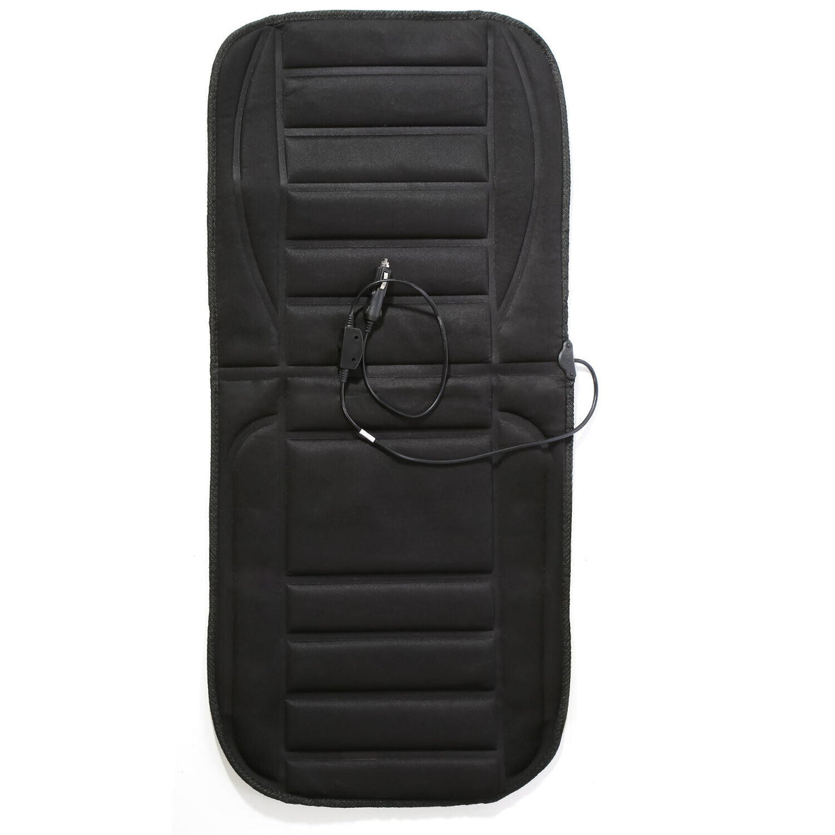 Housse de siège auto chauffante noire universelle à couverture intégrale 12V 45W confortable et chaude pour conduire en hiver | Sansoti
