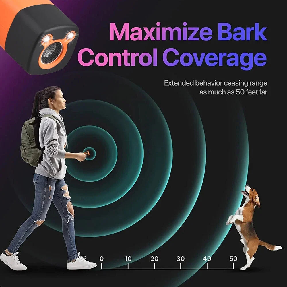 Ultraschall-Hundetrainer mit 3 Modi zur positiven Kontrolle des Bellverhaltens USB-aufladbares Anti-Bell-Gerät | Sansoti