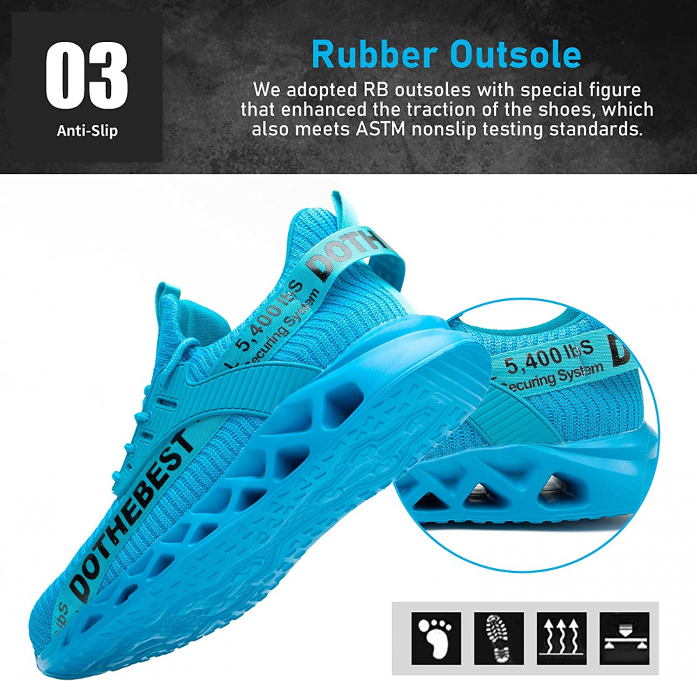 Veiligheidsschoenen Ultralight S3 met Stalen Neus en Kevlar Antislip Zool Maat 40-47 Werk- en Bouwschoenen | Sansoti