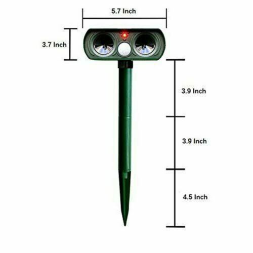Ultraschall-Tiervertreiber mit Solarenergie und Infrarot-Bewegungssensor, wasserdicht, für Garten und Hof, 30 m Reichweite | Sansoti