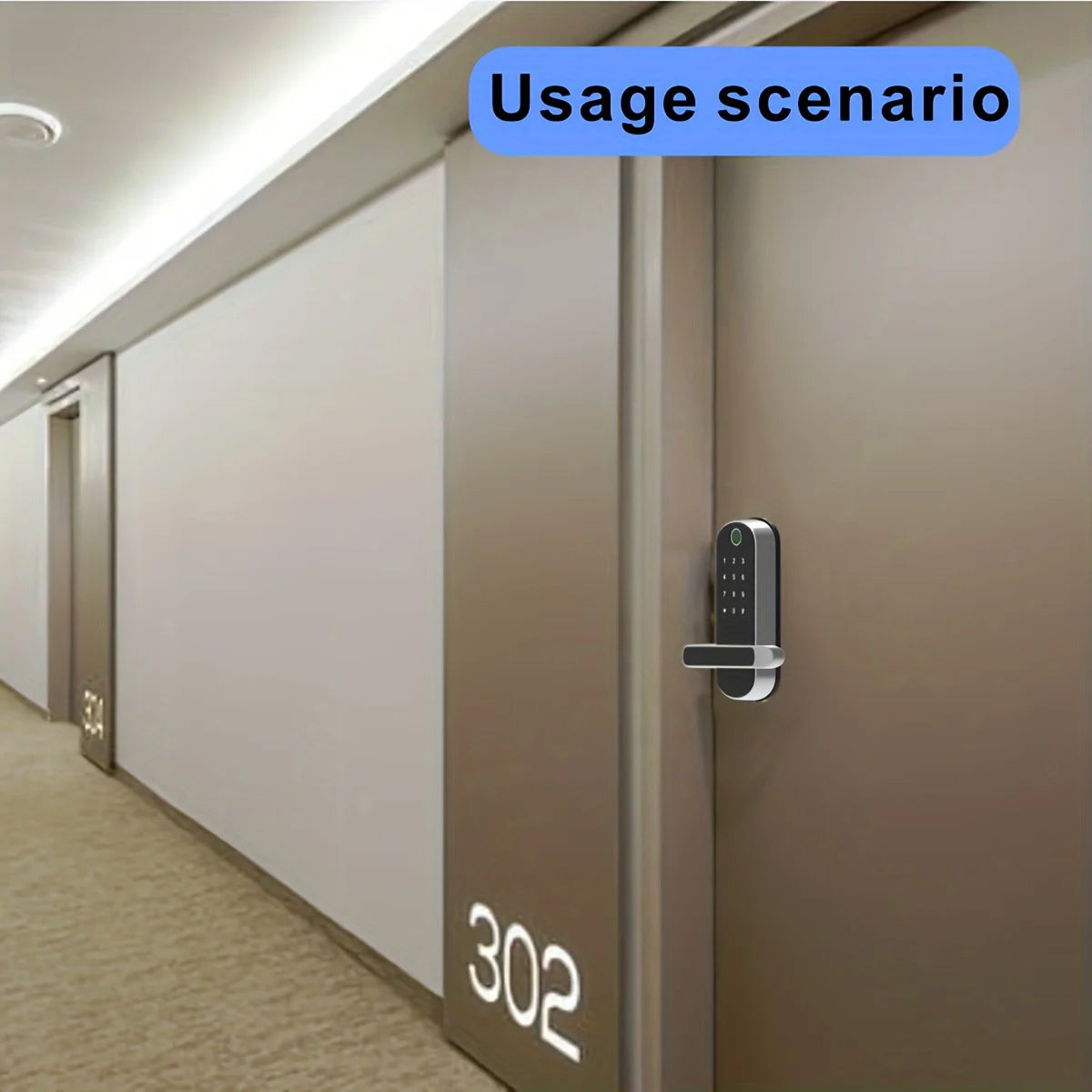 Electronic Door Lock with Fingerprint, WiFi Control, 5 Access Methods, Weather-Resistant, IP67 Smart Lock | Sansoti