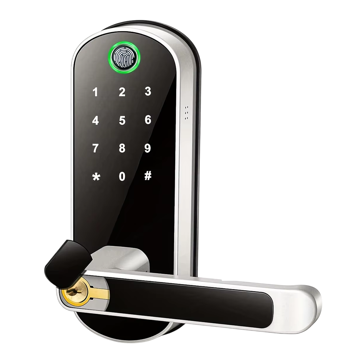 Electronic Door Lock with Fingerprint, WiFi Control, 5 Access Methods, Weather-Resistant, IP67 Smart Lock | Sansoti