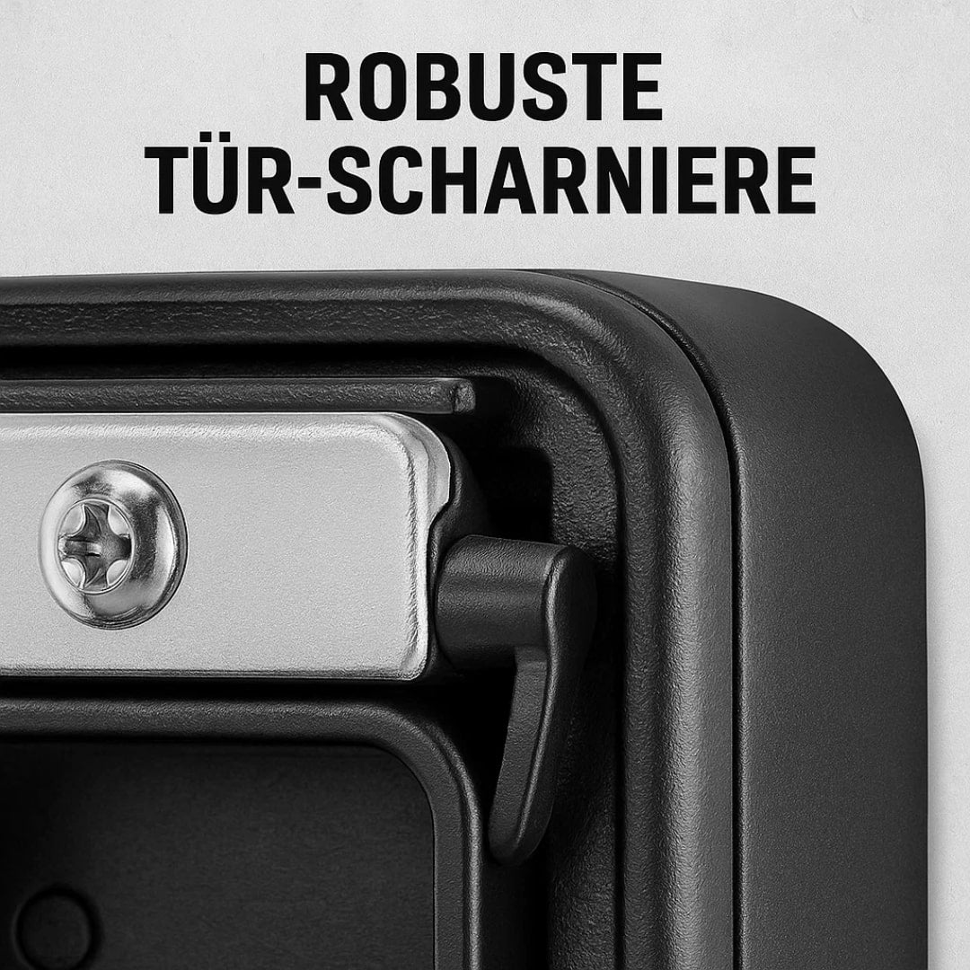 Wandtresor mit Zahlenschloss für draußen | Wetterfeste Schlüsselbox für Haus, Ferienwohnung, Garten und Büro | Sansoti