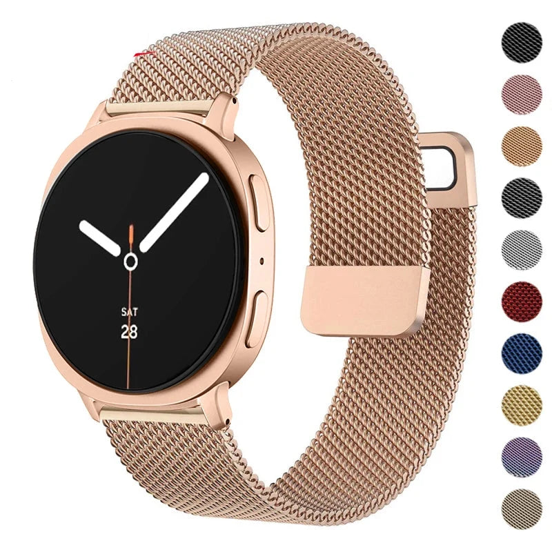 Bracelet de montre en maille milanaise magnétique en acier inoxydable pour smartwatch, réglable, respirant, bracelet universel | Sansoti