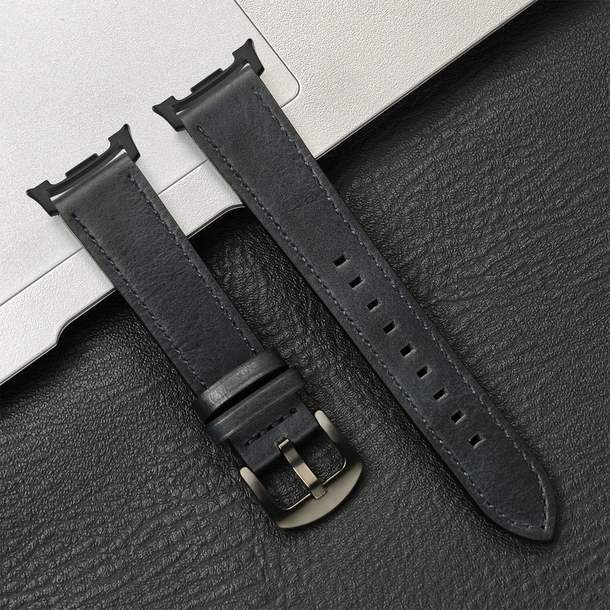 Braunes Lederarmband für Smartwatch mit Metallschnalle Verstellbares Atmungsaktives Armband für den täglichen Gebrauch | Sansoti