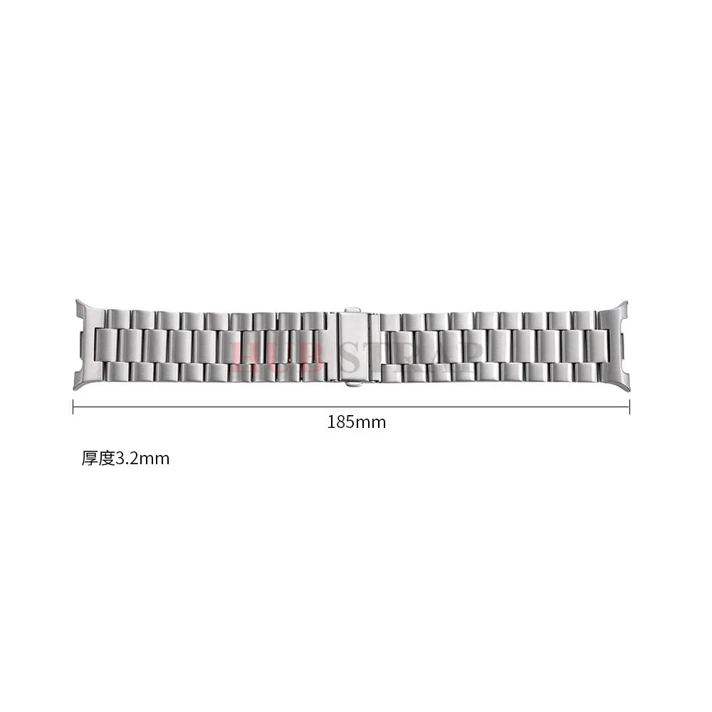 Opaska do smartwatcha ze stali nierdzewnej 40 mm, 44 mm, 46 mm, regulowana, metalowa opaska na nadgarstek, nowoczesny design unisex | Sansoti