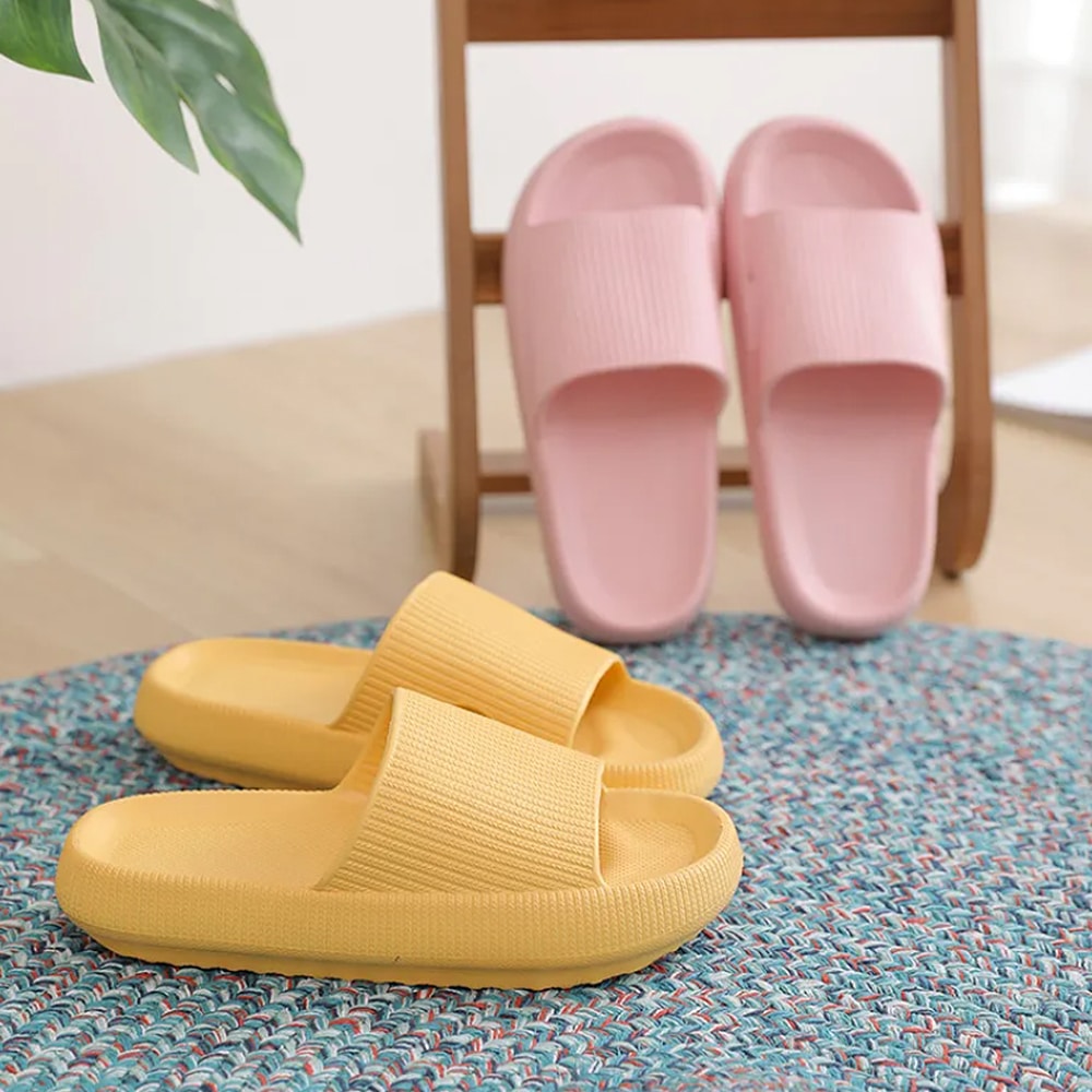 Antislip Pantoffels EVA Dikke Zool Dames Heren Binnenshuis Outdoor Wasbaar Zwart Roze Geel Oranje Comfortabel | Sansoti