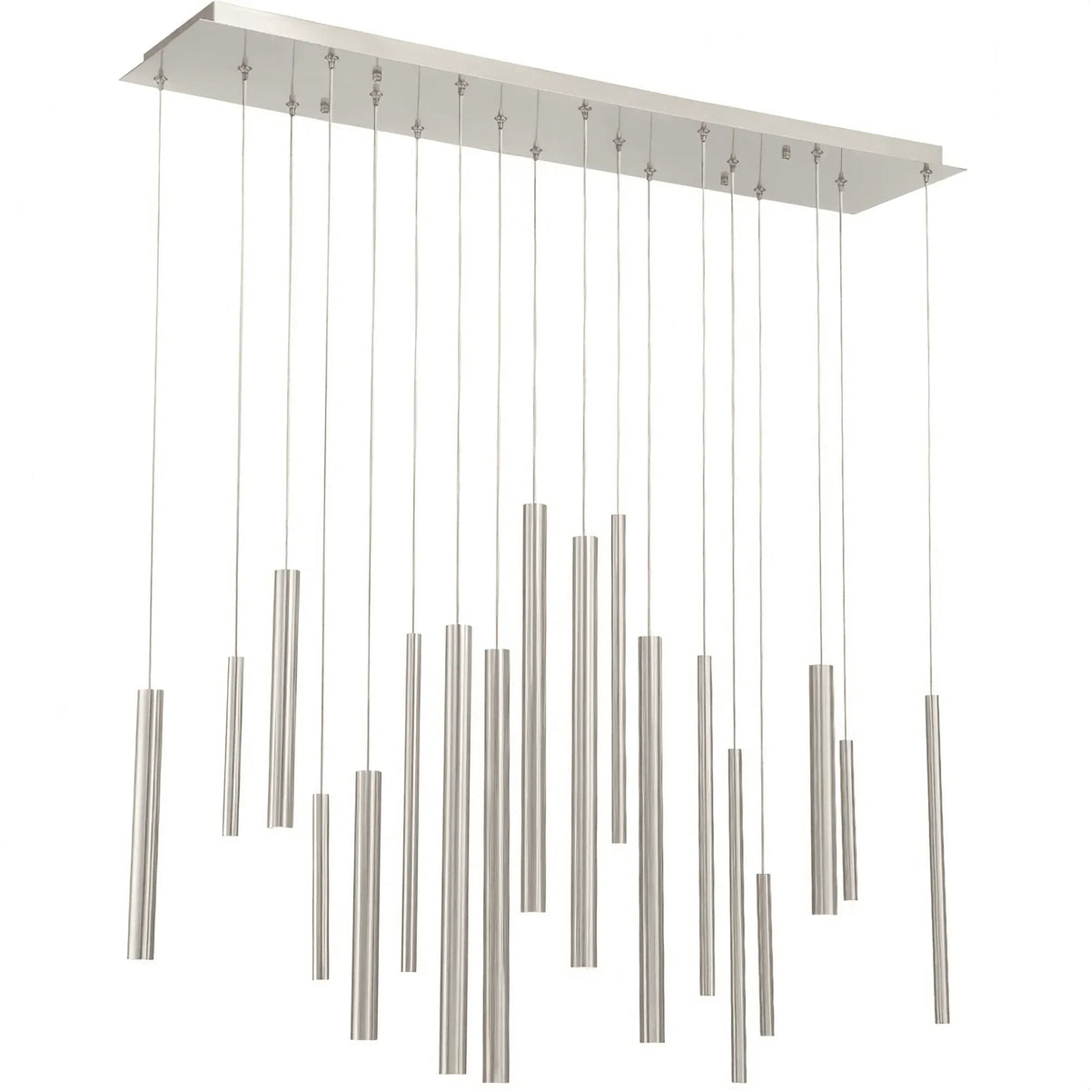 Suspension linéaire moderne avec tubes en aluminium réglables et spots LED pour îlot de cuisine salle à manger | Sansoti