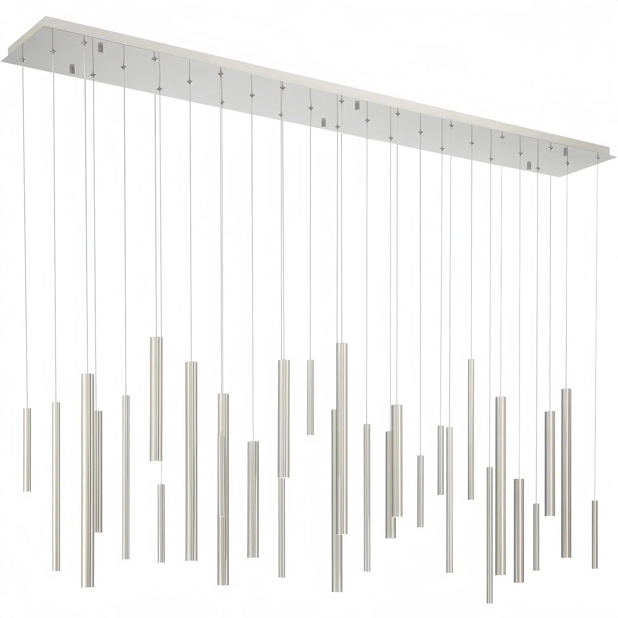 Moderne lineare Pendelleuchte mit verstellbaren Aluminiumröhren und LED-Spotbeleuchtung für Kücheninsel und Esszimmer | Sansoti