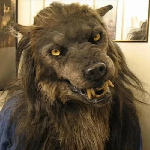 Masque de loup-garou pour Halloween, cosplay, fête et carnaval, masque animalier réaliste en silicone, déguisement | Sansoti