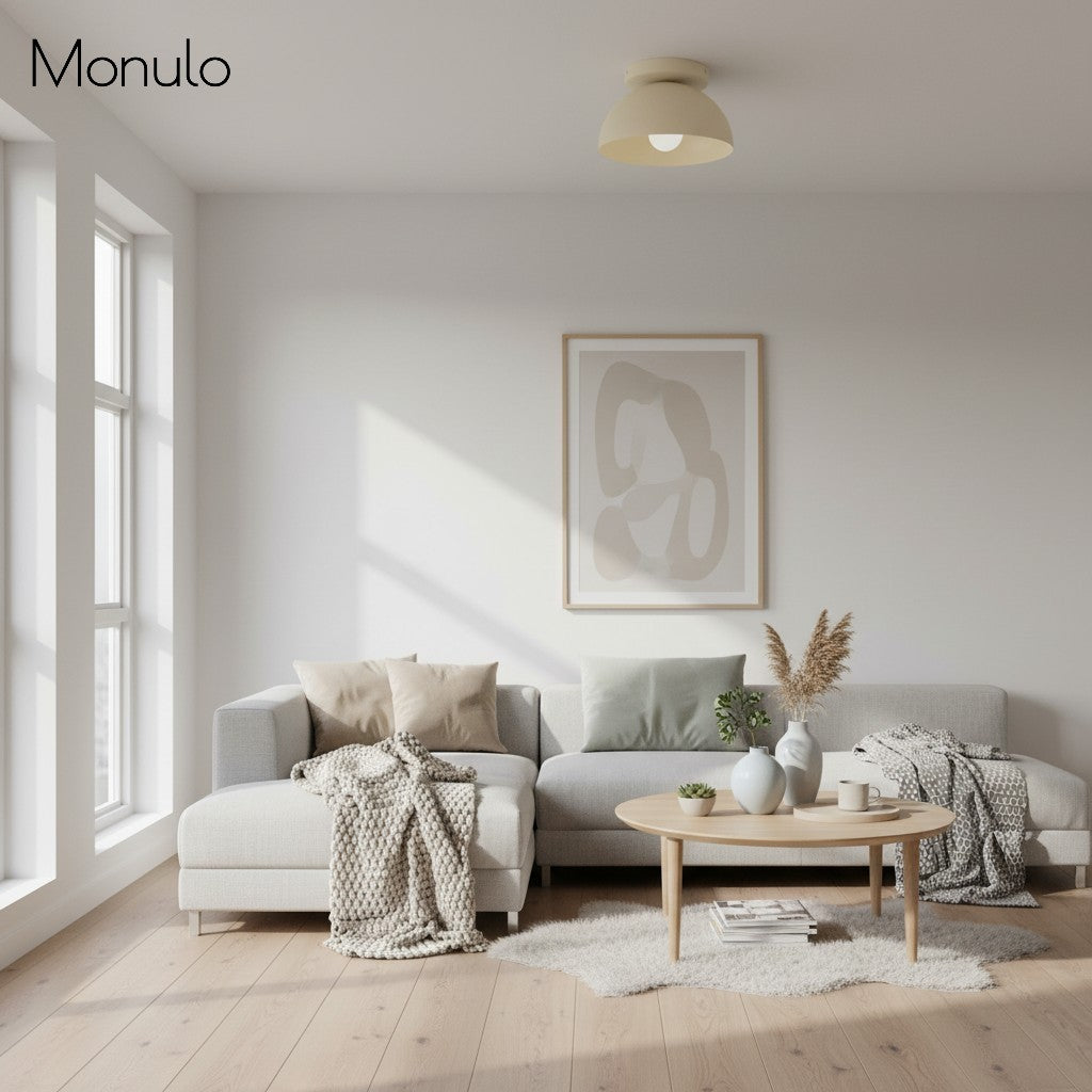 Minimalistische Plafondlamp Dome voor Compacte Ruimtes – Opbouwspot Beschikbaar in Meerdere Kleuren | Sansoti