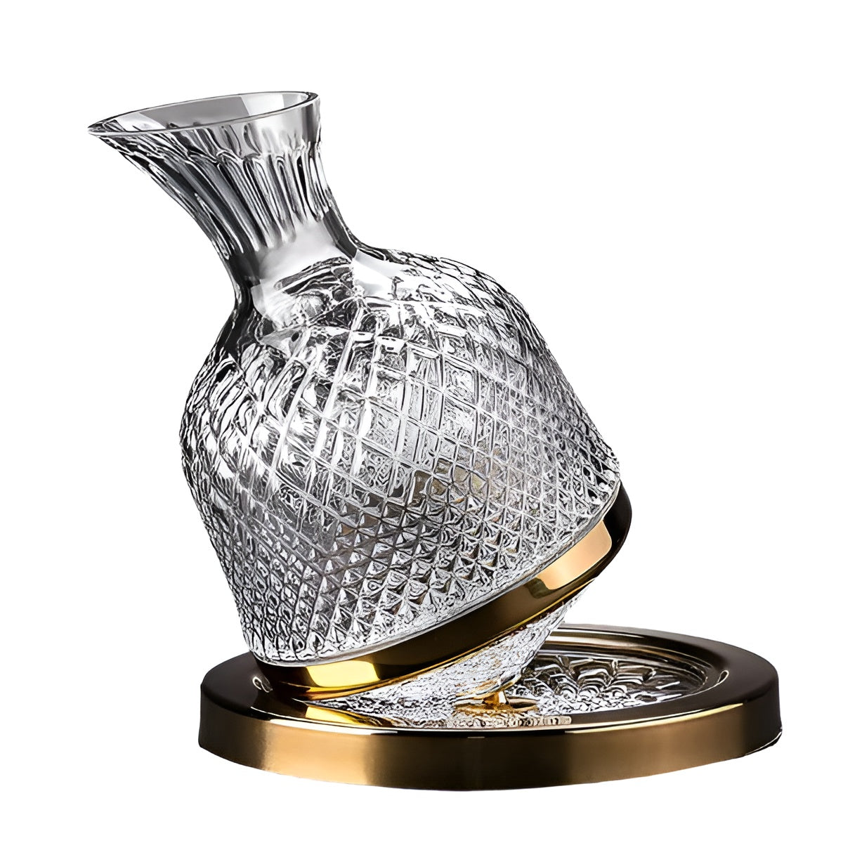 Wijnkaraf Kristalglas 1500ml 360° Draaibaar Transparant Decanteerkaraf Wijn Water Tafel Cadeau Diner | Sansoti