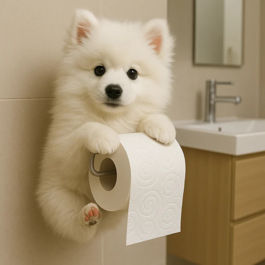 Support mural pour papier toilette en forme de chien, design décoratif en résine, pour salle de bains et toilettes, touche humoristique, durable, fixation murale, unique | Sansoti