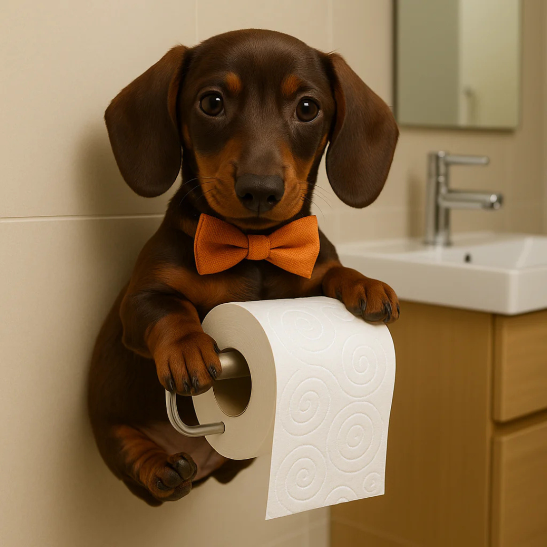 Support mural pour papier toilette en forme de chien, design décoratif en résine, pour salle de bains et toilettes, touche humoristique, durable, fixation murale, unique | Sansoti