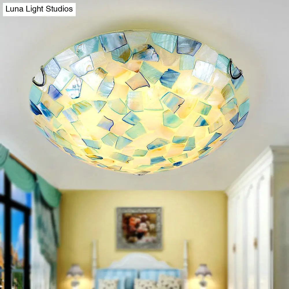 Deckenleuchte mit Muschelmosaik, 2–3 Leuchtmittel, E26, E27, Schlafzimmer, Esszimmer, Flur, Beleuchtung zur Deckenmontage | Sansoti