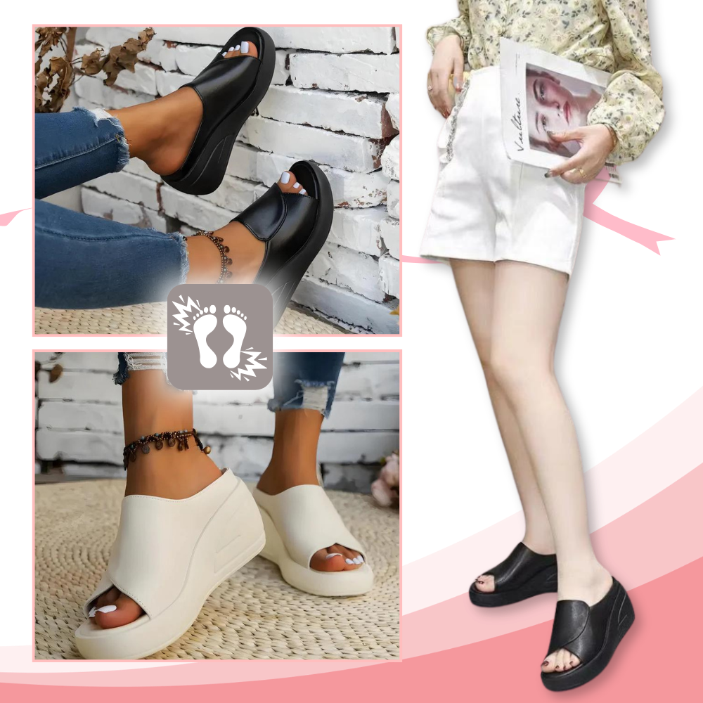 Orthopedische Dames Sleehakken Sandalen met Schokdemping en Voetboogsteun Comfortabel Zomer Schoeisel | Sansoti