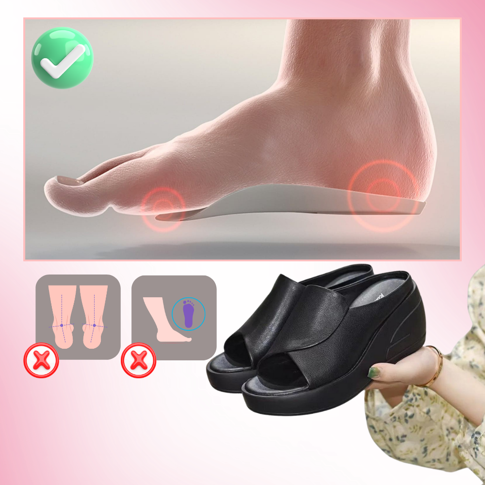 Orthopedische Dames Sleehakken Sandalen met Schokdemping en Voetboogsteun Comfortabel Zomer Schoeisel | Sansoti