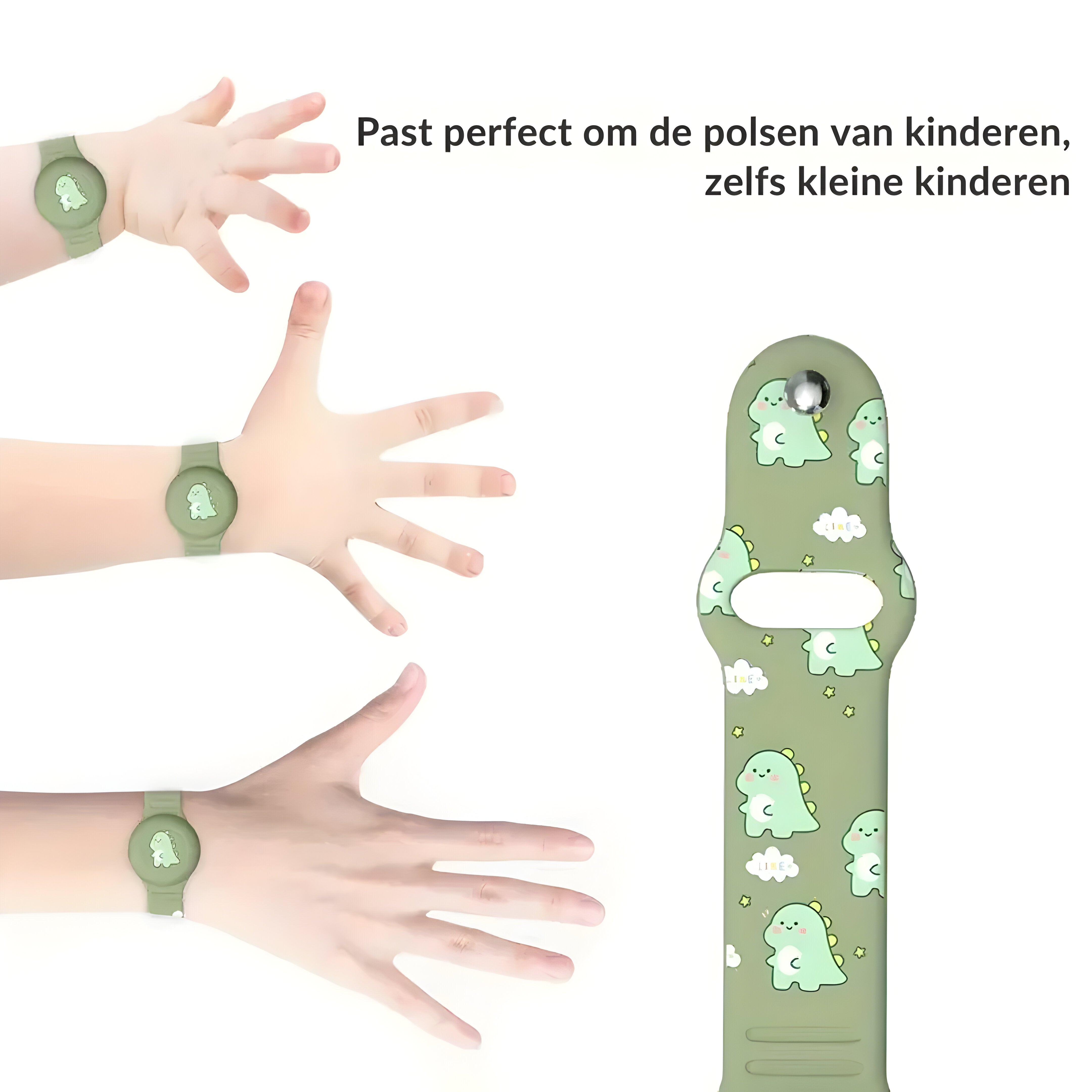 Siliconen Kinderarmband met Tracker-houder | Verstelbaar Sportarmband Speelse Designs | Sansoti
