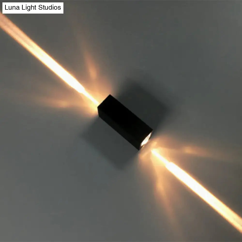 Doppelte Wandleuchte Schwarzes Metall LED-Beleuchtung Warmweißes Stimmungslicht Moderne Innenbeleuchtung Wohnzimmer | Sansoti