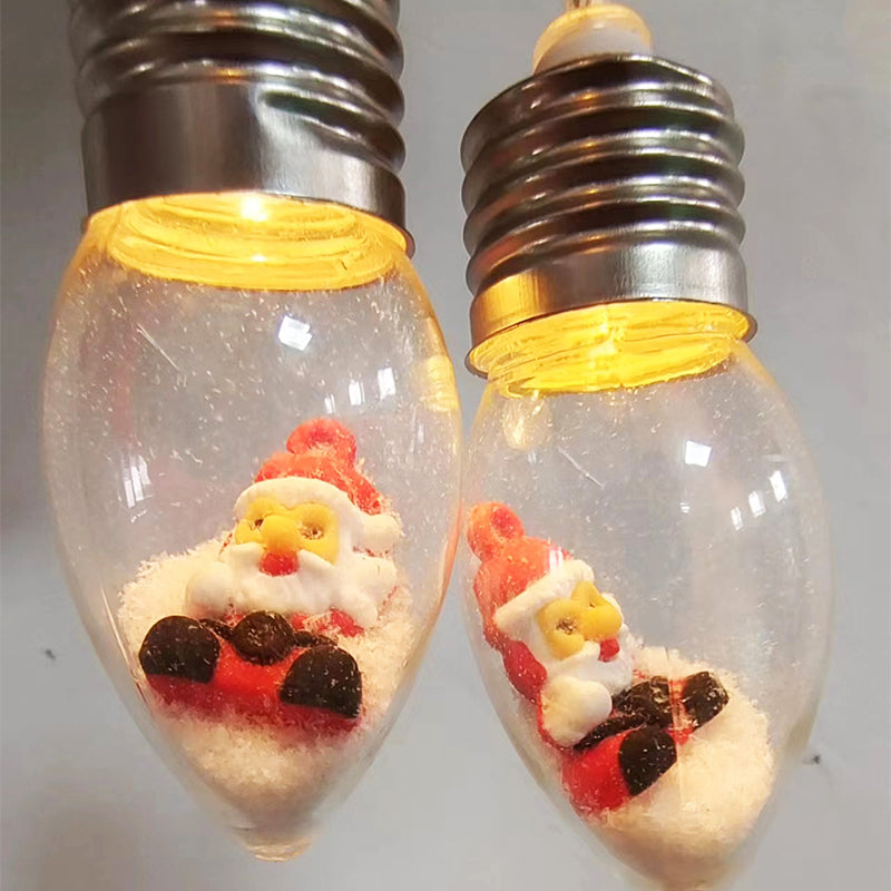 LED-Lichterkette mit Weihnachtsfiguren 10 Lämpchen USB-Anschluss Festbeleuchtung Stimmungsvolle dekorative Lichter für Innenräume | Sansoti