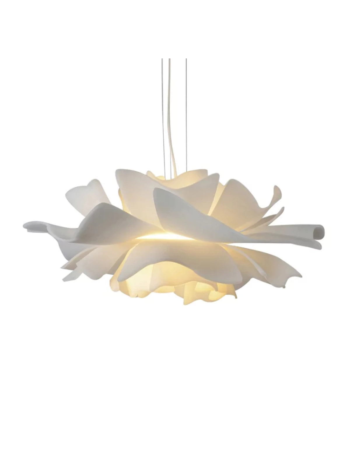 Handgemaakte Acryl Hanglamp Lotus Bloem Wit Scandinavisch Design | Sansoti