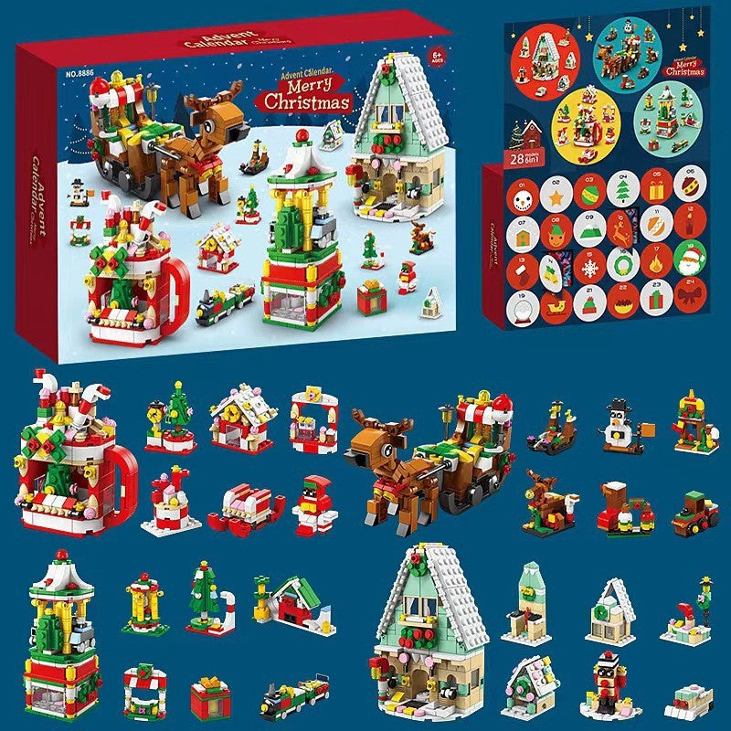 Calendrier de l’Avent en briques de construction, 24 jours, modèles de Noël, jouet créatif et éducatif en ABS pour enfants, complet | Sansoti