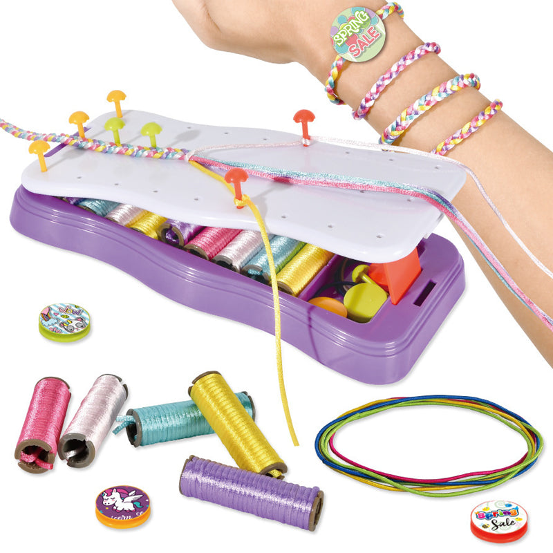 Kids' Braiding Kit for Making Bracelets Creative Toy with Braiding Disc Beads and Accessories DIY | Sansoti