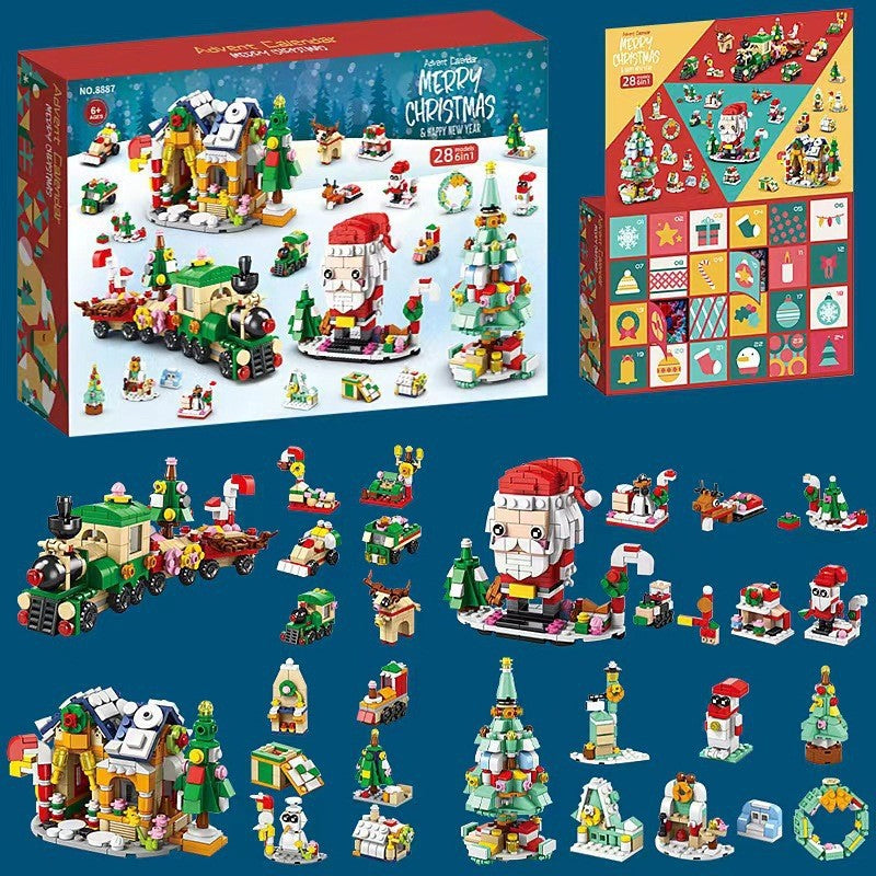 Calendrier de l’Avent en briques de construction, 24 jours, modèles de Noël, jouet créatif et éducatif en ABS pour enfants, complet | Sansoti