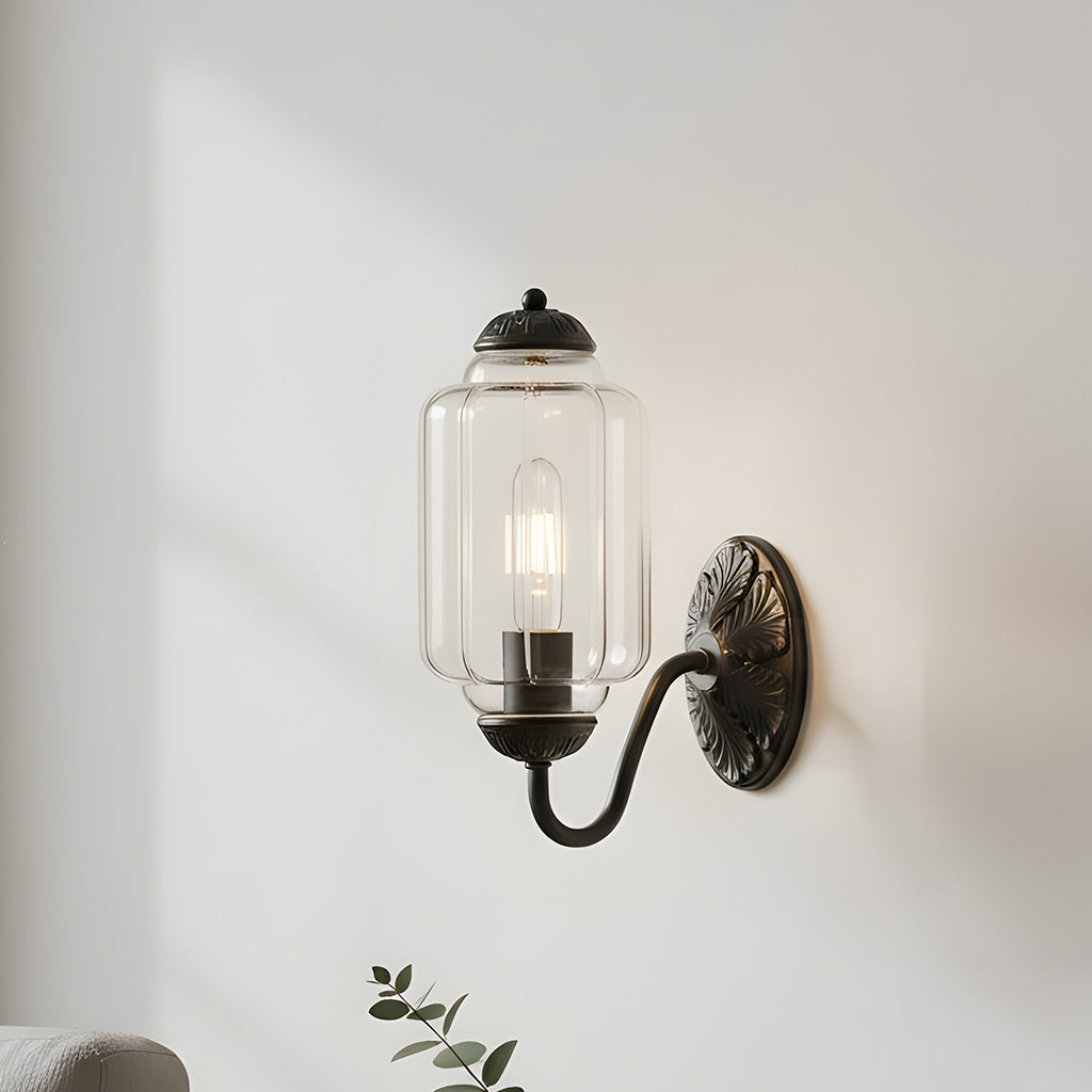 Vintage Wandlamp met Melkglas en Geolied Messing – Klassieke Retro Verlichting voor Hal, Slaapkamer, Woonkamer | Sansoti