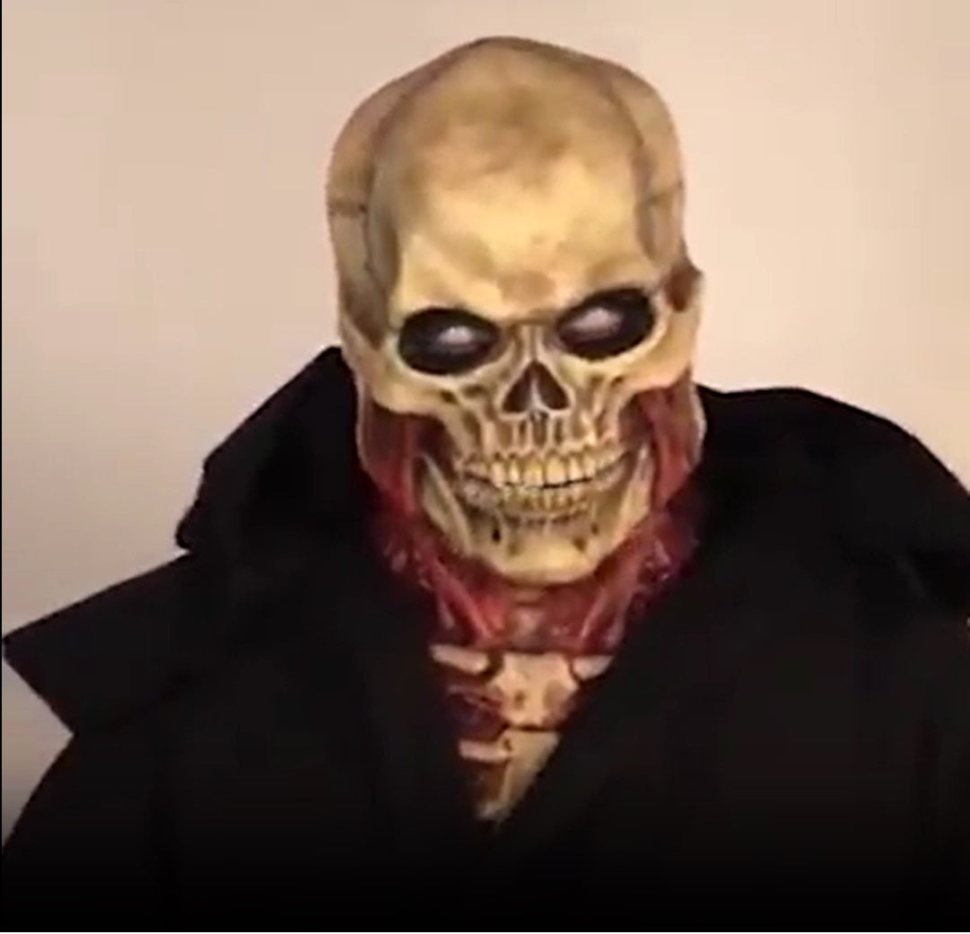Horrormasker Schedel Latex Griezel Accessoire Feestmask Halloween Themafeest Carnaval Verkleedkostuum | Sansoti