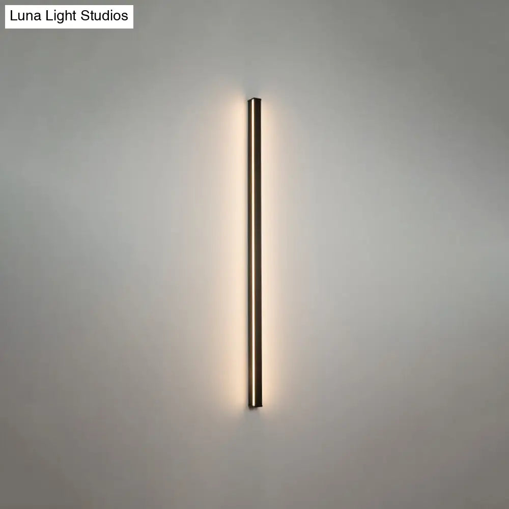 Moderne Lineaire LED Wandlamp Zwart – Strakke Muuraansluiting voor Hal & Gang | Sansoti