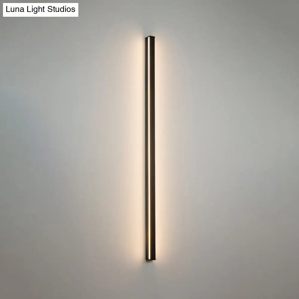 Moderne Lineaire LED Wandlamp Zwart – Strakke Muuraansluiting voor Hal & Gang | Sansoti