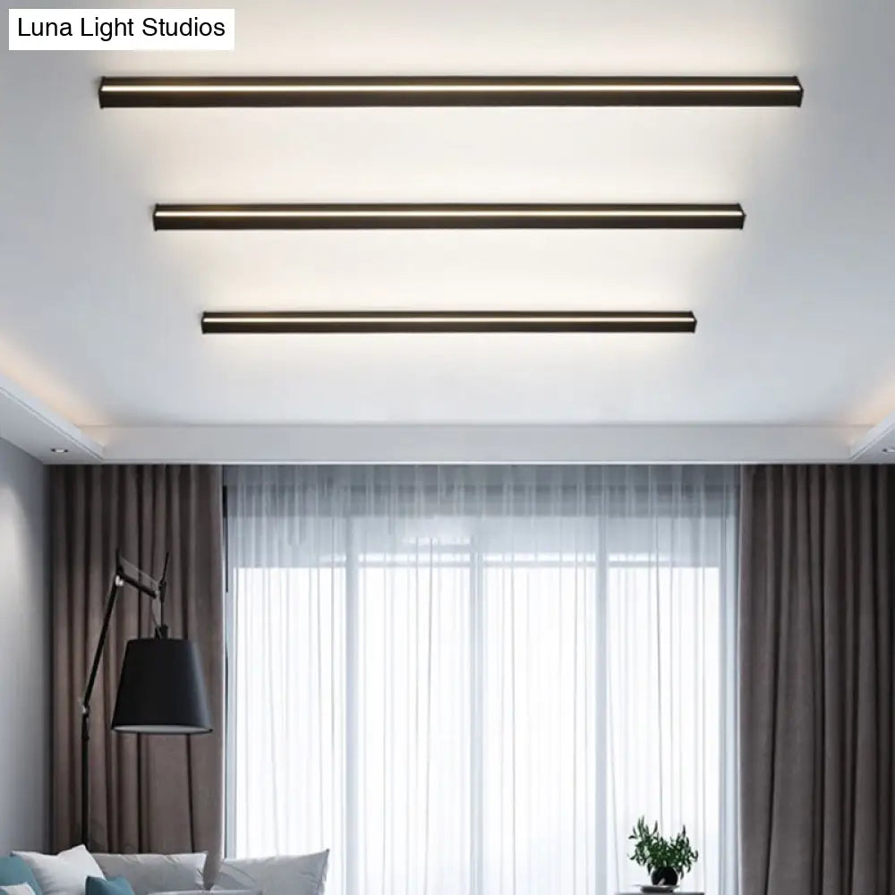 Moderne Lineaire LED Wandlamp Zwart – Strakke Muuraansluiting voor Hal & Gang | Sansoti