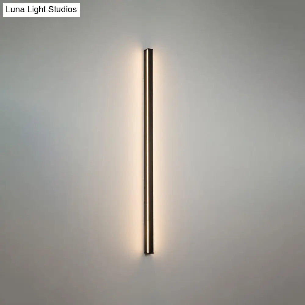 Moderne Lineaire LED Wandlamp Zwart – Strakke Muuraansluiting voor Hal & Gang | Sansoti