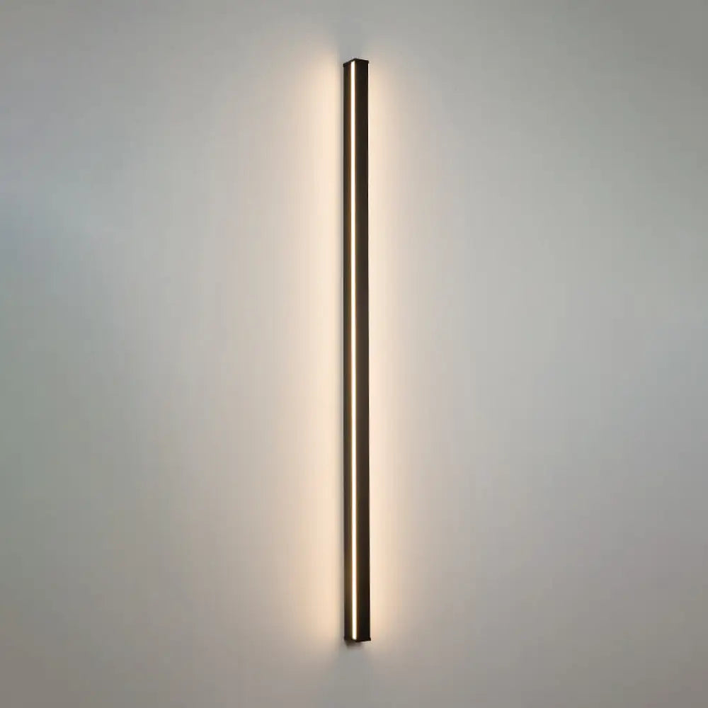 Moderne Lineaire LED Wandlamp Zwart – Strakke Muuraansluiting voor Hal & Gang | Sansoti