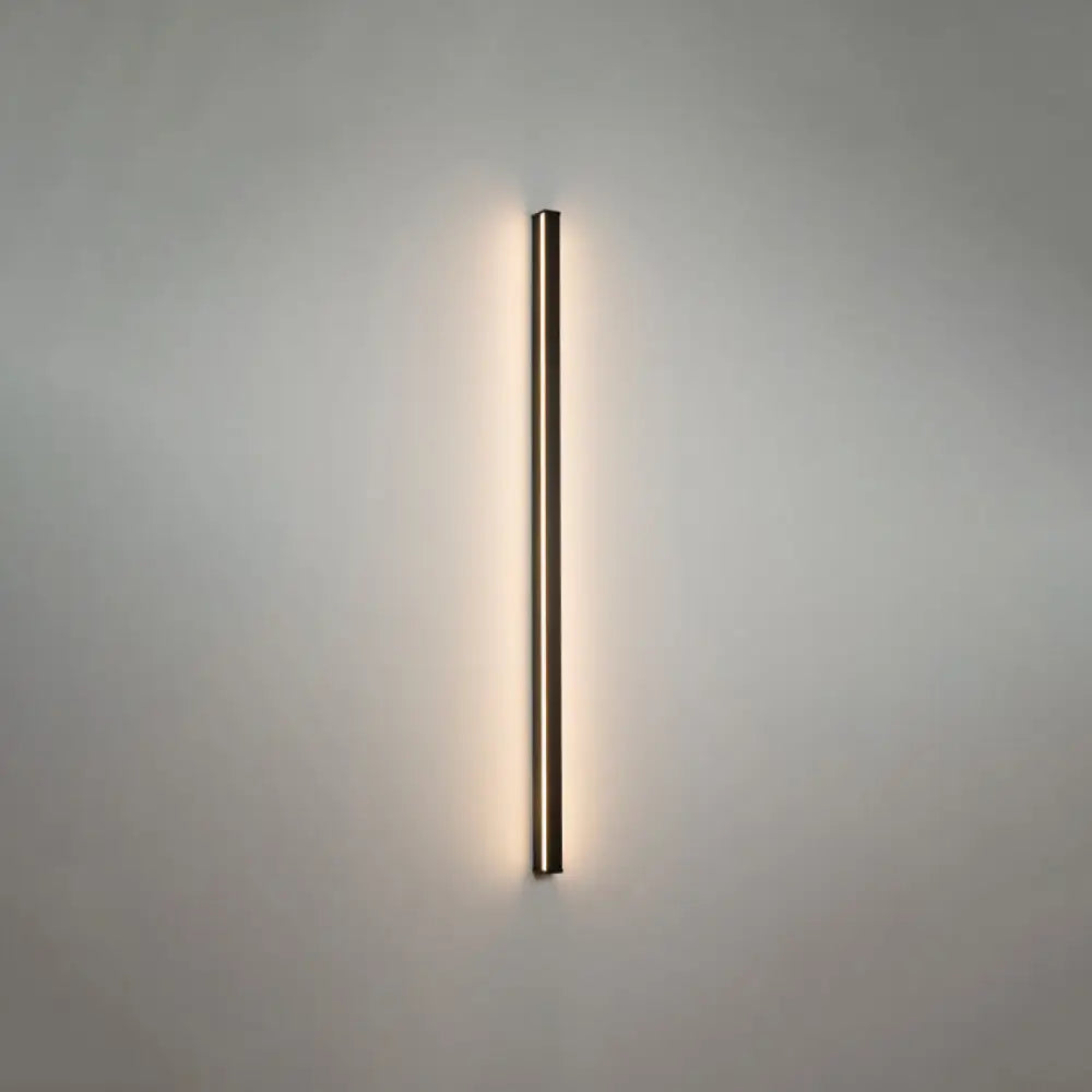 Moderne Lineaire LED Wandlamp Zwart – Strakke Muuraansluiting voor Hal & Gang | Sansoti