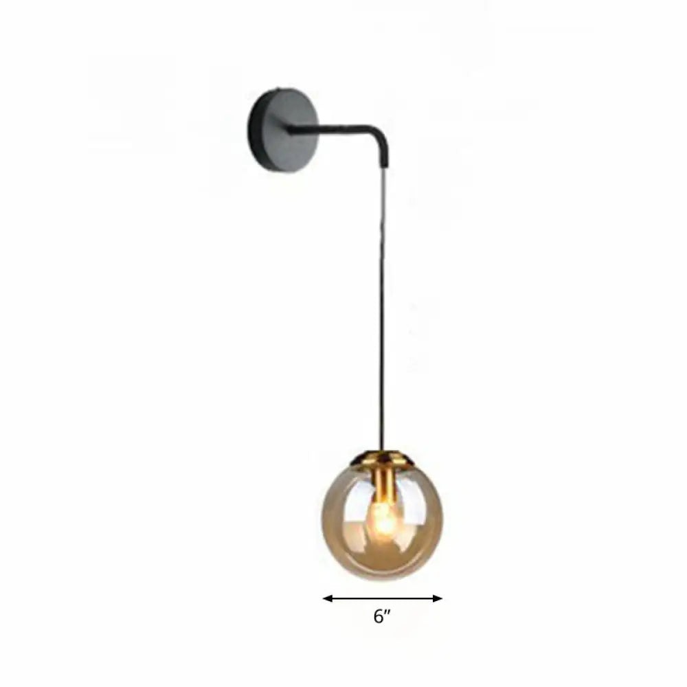 Moderne Kugel-Wandleuchte aus Glas E26/E27-Fassung Wohnzimmer Schlafzimmer Flur Skandinavisches Design Interieur | Sansoti