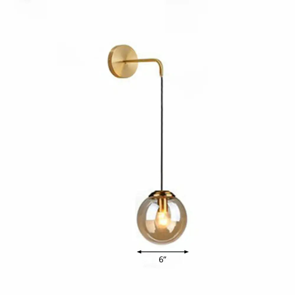 Moderne Kugel-Wandleuchte aus Glas E26/E27-Fassung Wohnzimmer Schlafzimmer Flur Skandinavisches Design Interieur | Sansoti